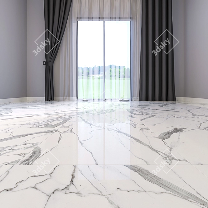 Multi-Texture Marble Floor: HD Textures & Versatile Design 3D model image 2