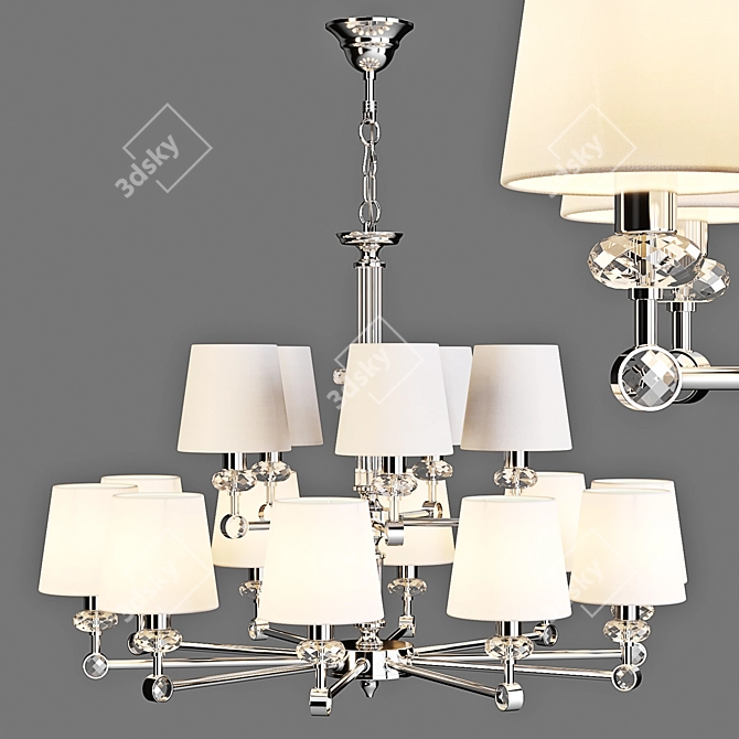 Maytoni Riverside Chandelier - Elegant Neoclassic Lighting 3D model image 1