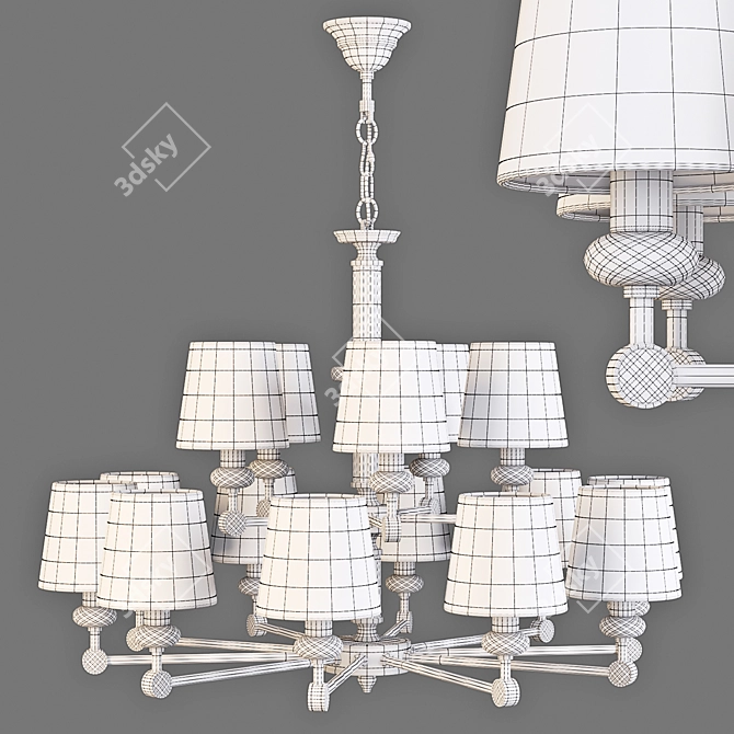 Maytoni Riverside Chandelier - Elegant Neoclassic Lighting 3D model image 2