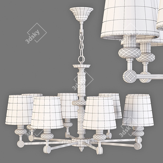 Maytoni Riverside Chandelier- Elegant Lighting Masterpiece 3D model image 2