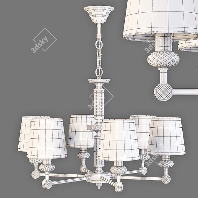 Maytoni Riverside Chandelier - Elegant NeoClassic Lighting 3D model image 2