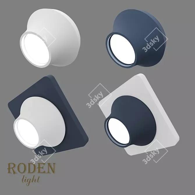 Modular Plaster Lamp with Built-in Frame - RODEN-light RD-400 3D model image 1