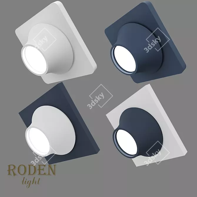 Modular Plaster Lamp with Built-in Frame - RODEN-light RD-400 3D model image 2