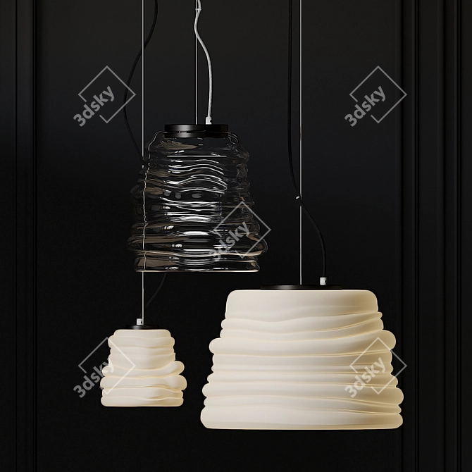 Elegant Glass Pendant Lamp by Karman 3D model image 1