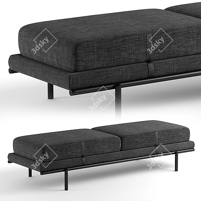 Flou Bench Bond - Stylish and Sturdy Seating Solution 3D model image 1
