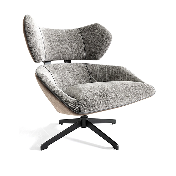 Modern Camila Lounge Armchair 3D model image 2