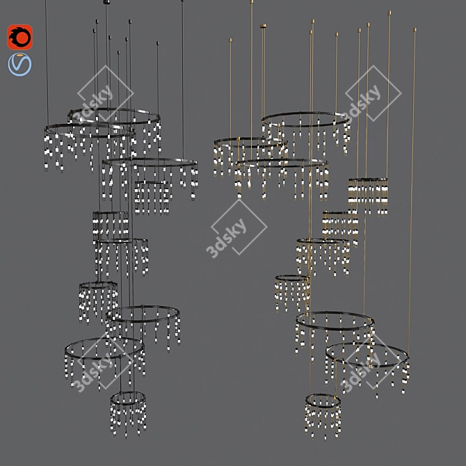 Urban Loft Pendant Lights 3D model image 1