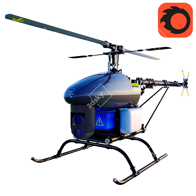 Versatile Russian UAV "Voron" - High-Performance Aerial Solution 3D model image 1