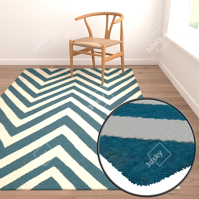 Luxury Carpet Set: High-Quality Textures 3D model image 2