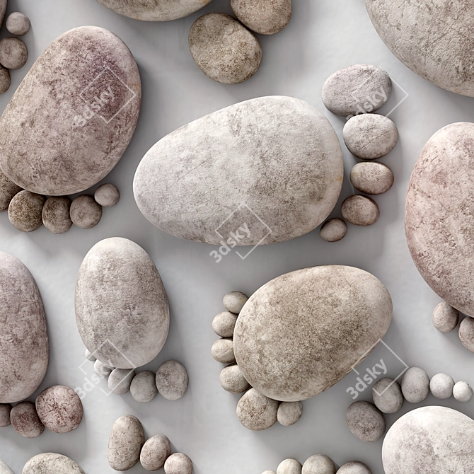Ancient Footprints Stone Decor 3D model image 2