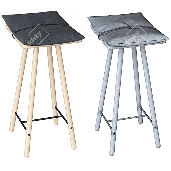 Georg Stool: Scandinavian Chic 3D model image 2