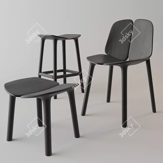 Modern Mattiazzi Osso Chairs 3D model image 1