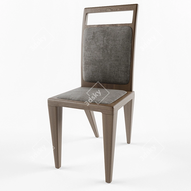 Lacquered Wood Designer Chair 3D model image 1