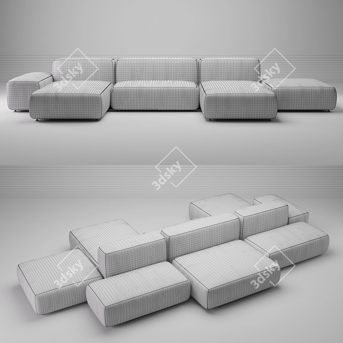 Luxury Island Big Sofa: Lapalma Elegance 3D model image 3