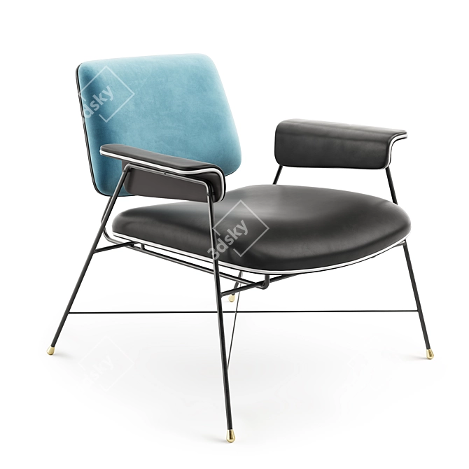 Baxter Bauhaus Chair: Sleek and Stylish Seating 3D model image 1