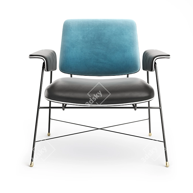 Baxter Bauhaus Chair: Sleek and Stylish Seating 3D model image 2