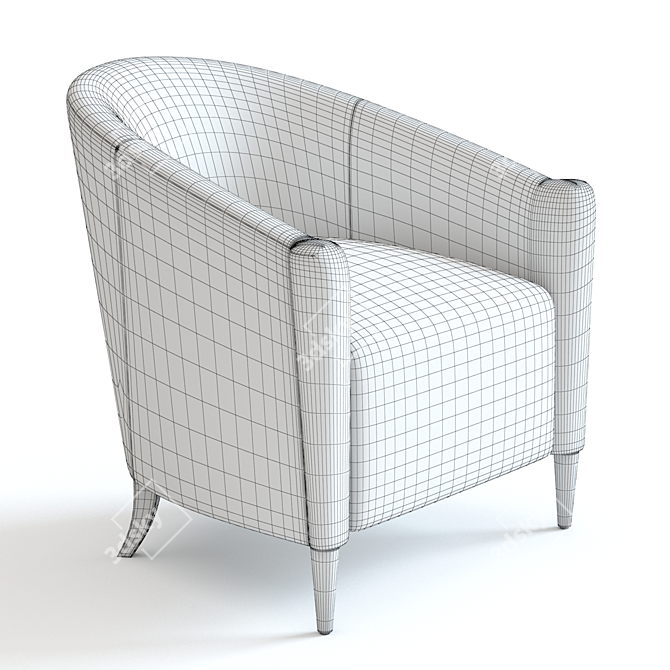 Luxury Greco Armchair in 3D - 3 Colors 3D model image 2
