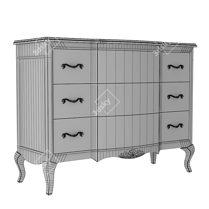 Elegant Venetian Memory Drawers 3D model image 3