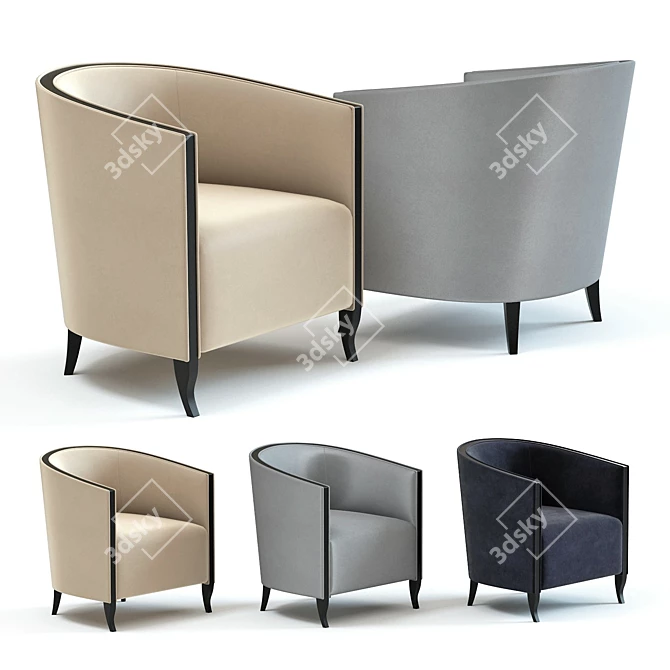 Kenzo Armchair: Stylish Comfort 3D model image 1