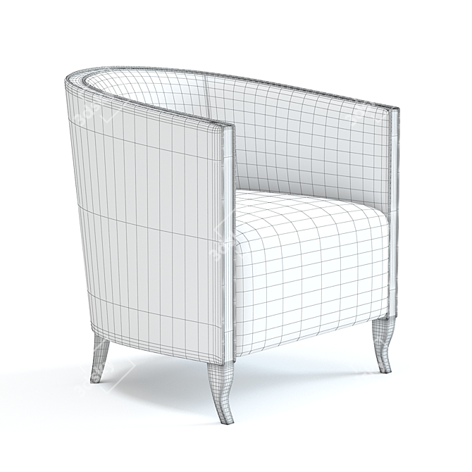 Kenzo Armchair: Stylish Comfort 3D model image 2