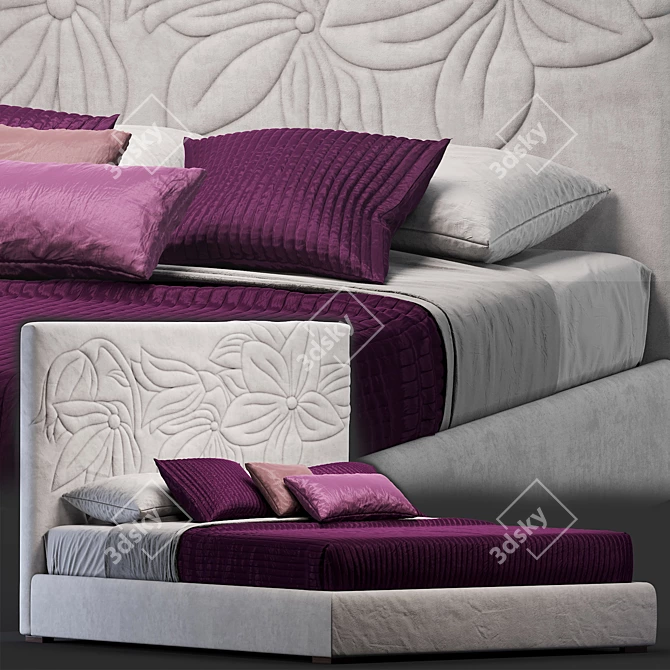 Elegant Mauritius Bed Design 3D model image 1