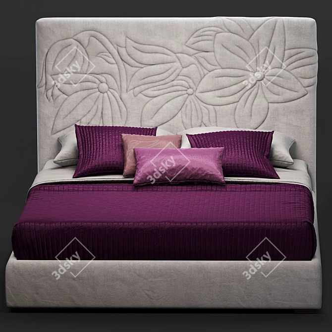 Elegant Mauritius Bed Design 3D model image 2