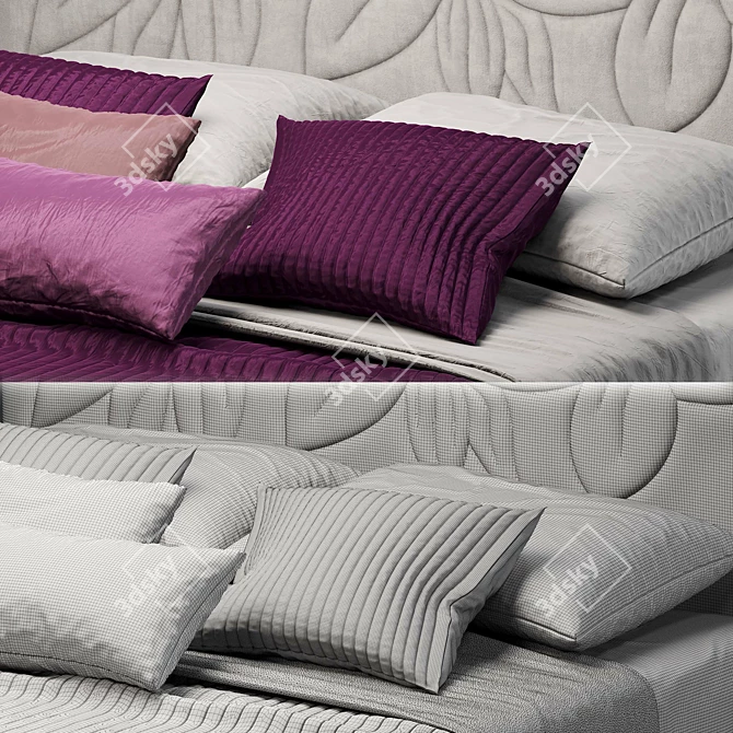 Elegant Mauritius Bed Design 3D model image 3