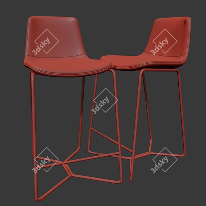 Elevate your counter with Slope Stools 3D model image 3