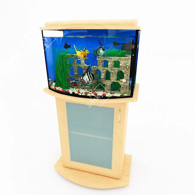 Aquarium and Cupboard Combo: AquaPlus STD 3D model image 2
