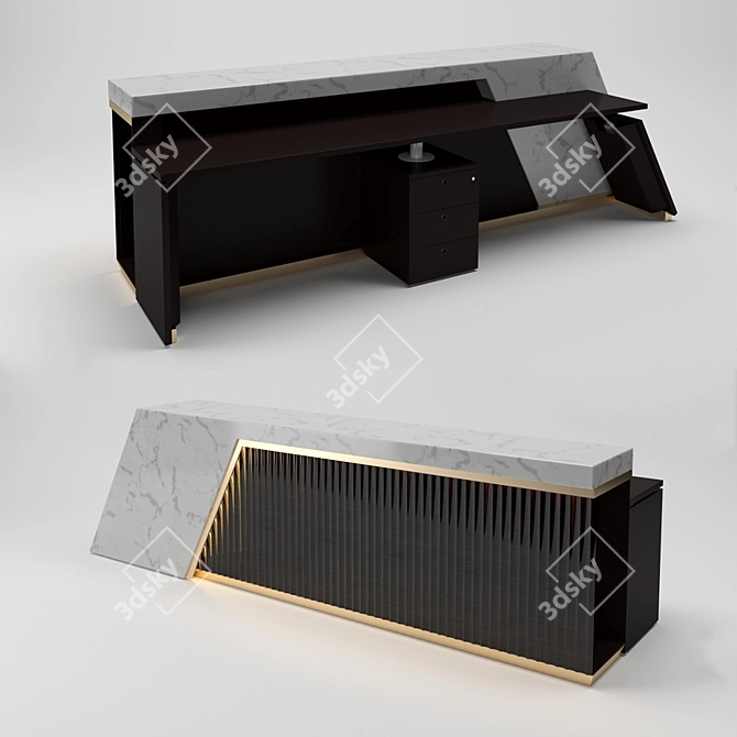 Executive Reception Table 3D model image 1