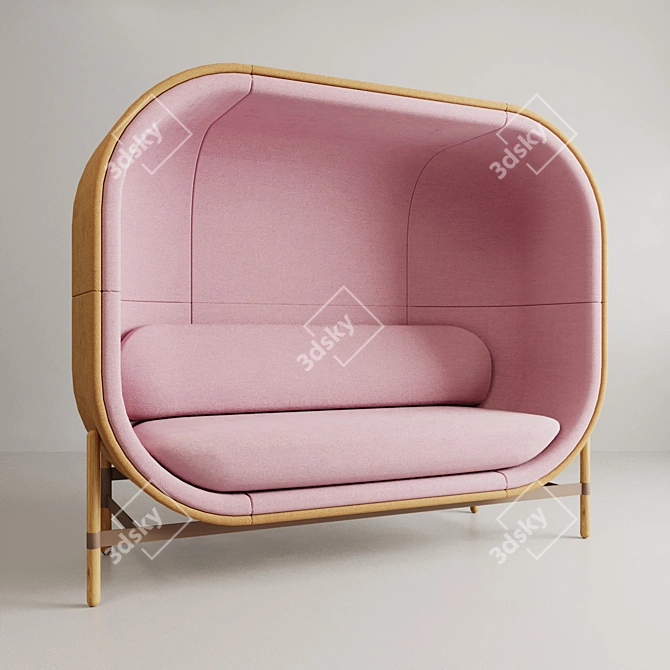 Cozy Concentration Capsule Sofa 3D model image 1