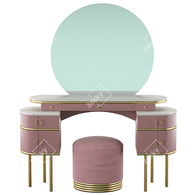 Elegant Zelda Vanity Table by Devon & Devon 3D model image 1