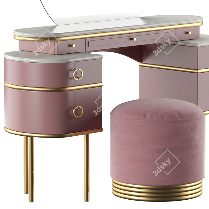 Elegant Zelda Vanity Table by Devon & Devon 3D model image 2