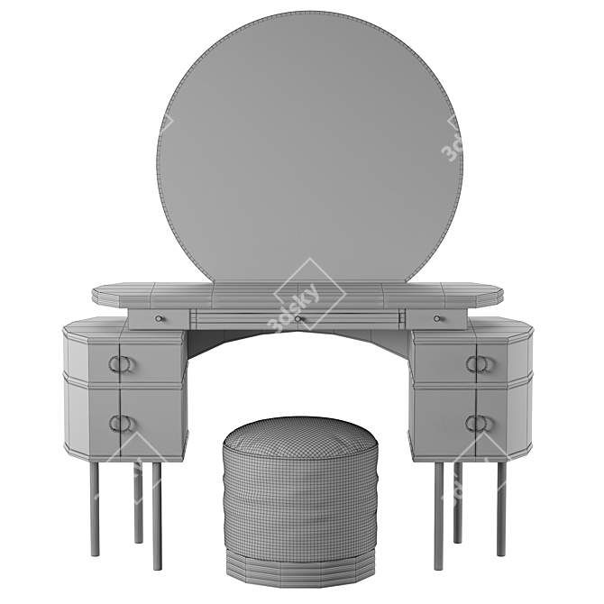 Elegant Zelda Vanity Table by Devon & Devon 3D model image 3