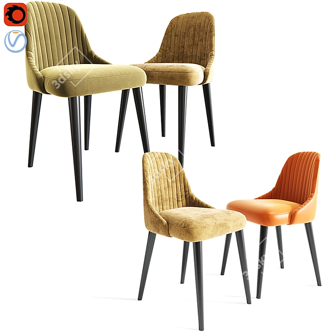 Karina Bar Stool & Chair Set 3D model image 3