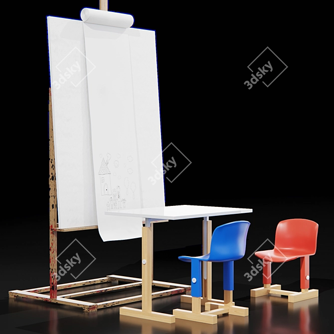 Big-Game Design: Little Big Chair & Table 3D model image 1