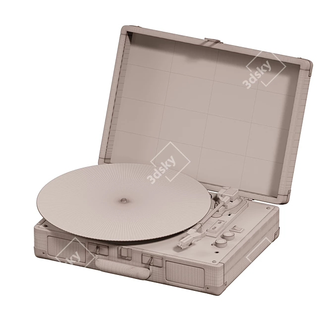 Crosley Black Star Cruiser - Exclusive Bluetooth Record Player 3D model image 3