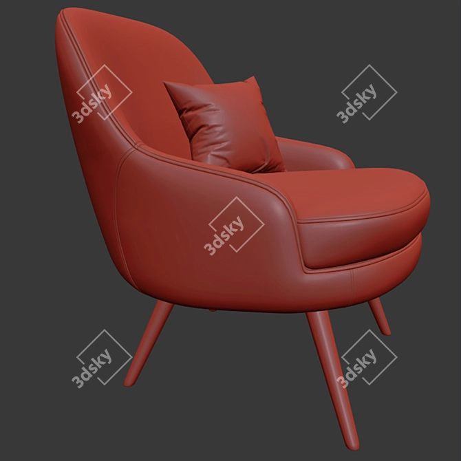 Walter Knoll Armchair: Stylish Comfort for Your Home 3D model image 3