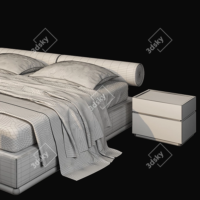 Twils Max Rollò: Sleek and Stylish Bed 3D model image 3