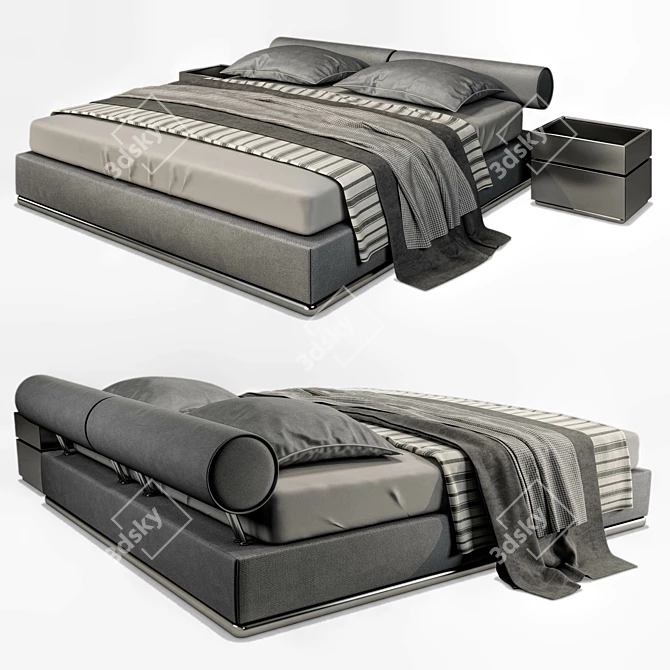 Twils Max Rollò: Sleek and Stylish Bed 3D model image 4
