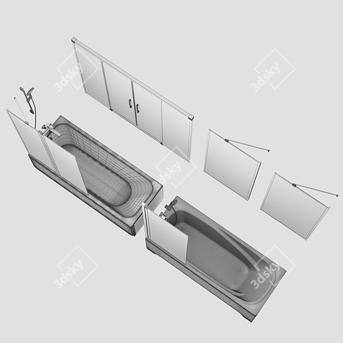 Ravgak and Radaway Bath Shutters Set 44 3D model image 3