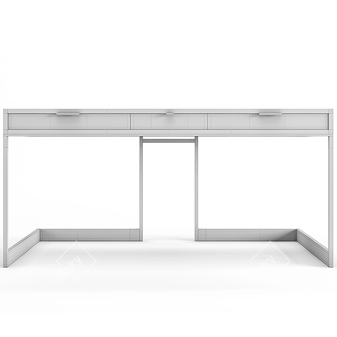 Modern Wshbone Drawer Desk 3D model image 2