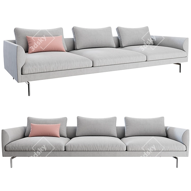 Elegant Flamingo Sofa: Modern & Stylish 3D model image 1