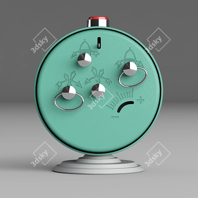 Retro SLAVA Alarm Clock 3D model image 3