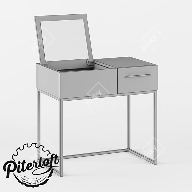 Kate Wooden Vanity Table 3D model image 2