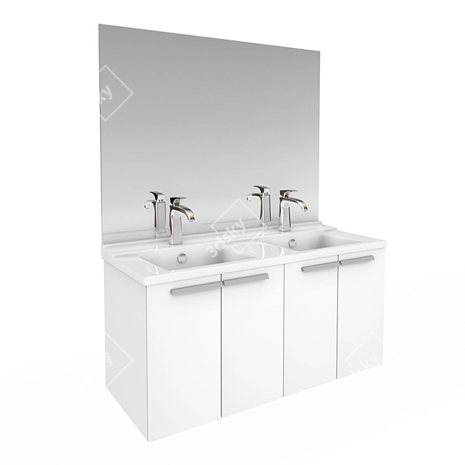 Title: Delafon Struktura Vanity with Sink 3D model image 1