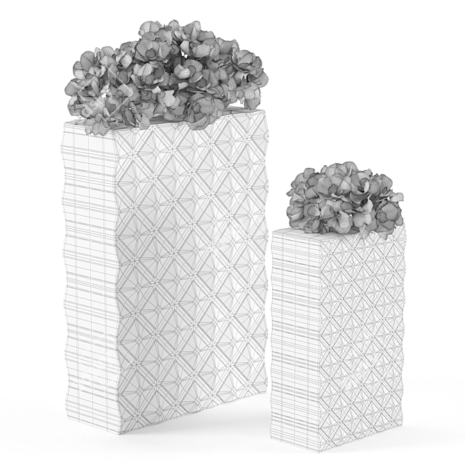 Elegant Tetra Vases by Kelly Hoppen 3D model image 3