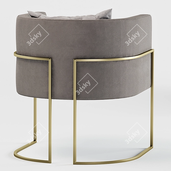 Sleek Modern Armchair 3D model image 2