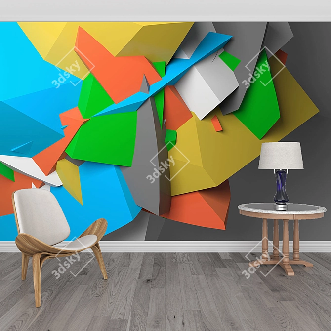 Texture Set: Wall Mural Collection 3D model image 3