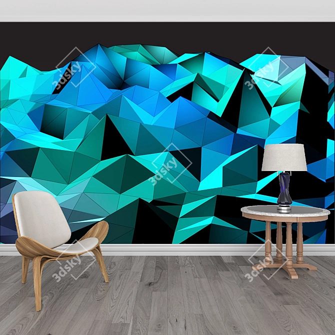 Texture Wall Mural Set 3D model image 3